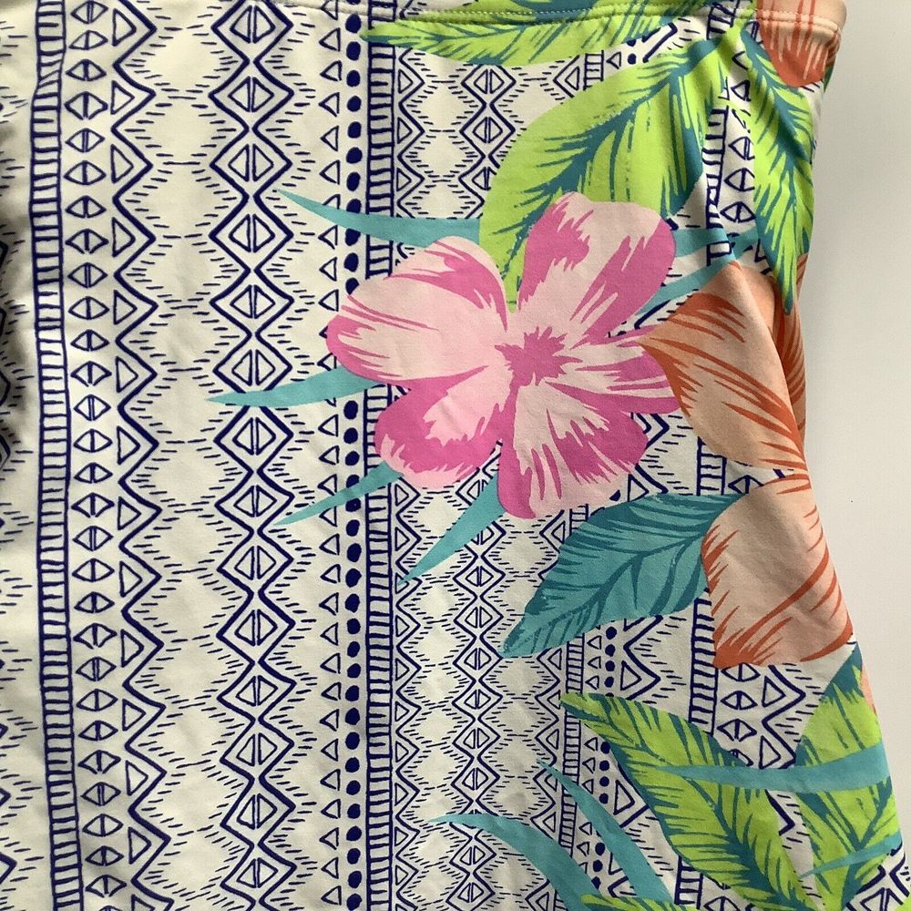 Hibiscus Flower Floral Tropical Leaf Tankini Swimsuit Top Size 8 ? NO Tag Womans - Picture 7 of 8